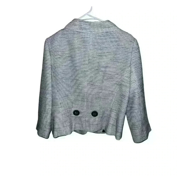 HARVE BERNARD BLAZER SZ 10 Button High Neck Office Siren Secretary Preppy - Picture 2 of 8